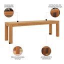 Ver imagem 4 de Banco Floris 3 Lugares Madeira Maciça Rustic Mpozenato 150cm