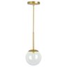 Lustre Pendente Jabuticaba Globo de Vidro Dourado - 1