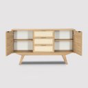 Ver imagem 5 de Balcão Alia 2 Portas 3 Gavetas 135 cm x 36 cm Tauari - Telinha Rattan