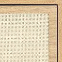 Ver mais imagens de Balcão Alia 2 Portas 3 Gavetas 100 % MDF Pés de Madeira 135 cm X 36 cm Tauari - Telinha Rattan