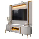Ver imagem 1 de Painel Tv 75 Pol Marina e Rack com Led 180cm Ricky Off/naturalle B02 - Mpozenato