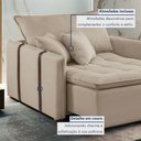 Ver mais imagens de Poltrona Cama Retrátil 110cm em Linho Cru Detroid