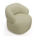 Ver imagem 7 de Kit 02 Poltronas Giratória e 01 Sofá Orgânico Glee 03 Lugares 170cm Linho Bege - Abmaza