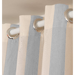 Cortina com Ilhoses Bari 4,00 X 2,50 Lista Cinza Bene Tu - 3