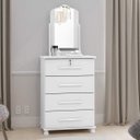 Ver imagem 1 de Cômoda 4 Gavetas 1 Espelho Dalila Patrimar Móveis