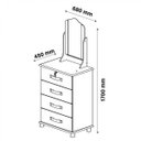 Ver imagem 3 de Cômoda 4 Gavetas 1 Espelho Dalila Patrimar Móveis