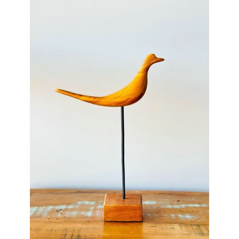 Pássaro em Madeira Escultura Artesanal por Feita por Galdino