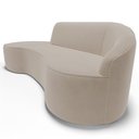 Ver imagem 5 de Sofá 3 Lugares Curvo Sala de Estar Living Firenze Direito D02 Veludo Champagne 210 cm C-68 - Lyam