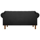 Ver imagem 7 de Sofá Chesterfield 2 Lugares Pés Luís Xv Capitonê Corino Preto:corino Preto