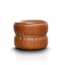 Ver imagem 1 de Puff Zarina Couro Caramelo 50cm - 70028