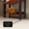 Armario Multiuso Organizador para Cozinha com Prateleiras Preto-nature Preto-nature - 6