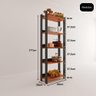 Armario Multiuso Organizador para Cozinha com Prateleiras Preto-nature Preto-nature - 5
