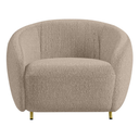Ver imagem 7 de Poltrona Decorativa Orgânica Luxo Recepção Nuvem - Zahav:bouclê/bege