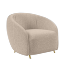 Ver imagem 6 de Poltrona Decorativa Orgânica Luxo Recepção Nuvem - Zahav:bouclê/bege