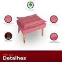 Ver imagem 3 de Puff para Sala e Quarto Madeira Decorativo Opala Suede Rosa