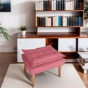 Ver imagem 2 de Puff para Sala e Quarto Madeira Decorativo Opala Suede Rosa