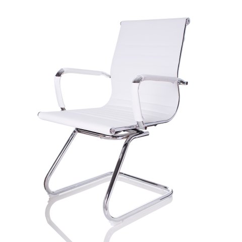 Cadeira Fixa Interlocutor Charles Eames Esteirinha 11a:branca