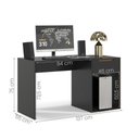 Ver imagem 4 de Escrivaninha Flow Quarto Escritorio 1 Gaveta Preto