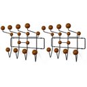 Ver imagem 1 de KIT - 2 x cabideiros de parede Eames - Preto com castanho claro