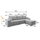 Ver imagem 7 de Sofá Modular Kavak 5 Lugares 331cm Cinza Bouclê King House