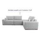 Ver imagem 2 de Sofá Modular Kavak 5 Lugares 331cm Cinza Bouclê King House