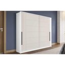 Ver imagem 1 de Guarda Roupa 2 Portas de Correr e 2 Gavetas Lisboa Branco/creme - Politorno