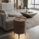 Ver imagem 3 de Mesa de Cabeceira Multifuncional Smart Ilusion: Carregador por Indução, LED Automático e Soft Close