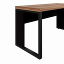 Ver imagem 5 de Mesa Escrivaninha para Escritório Home Office 150x60cm SAT1561 Cor Nogal/Preto - Web Office