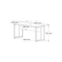 Ver imagem 7 de Mesa Escrivaninha para Escritório Home Office 150x60cm SAT1561 Nogal/Preto - Gebb Work