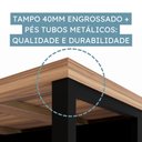 Ver imagem 7 de Mesa Escrivaninha para Escritório Home Office 150x60cm SAT1561 Cor Nogal/Preto - Web Office