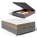 Ver imagem 1 de Cama Box Baú com Colchão de Espuma D33 Double Face Belin Casal 138 cm