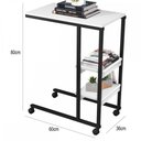 Ver imagem 3 de Mesa de Canto Fit 2 Prateleiras Preto/Branco - Art Panta