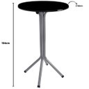 Ver imagem 3 de Mesa Bistrô Alto Cinza com Tampo Redondo Preto