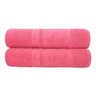 Kit 2 Toalhas De Banho Gigante Banhão Algodão Alta Absorção - Pink - 1