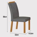 Ver imagem 3 de Cadeira para Mesa de Jantar Clara Plus Kit 2 Peças Cinamomo Joli Chumbo - Leifer