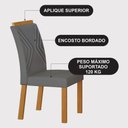 Ver imagem 2 de Cadeira para Mesa de Jantar Clara Plus Kit 2 Peças Cinamomo Joli Chumbo - Leifer