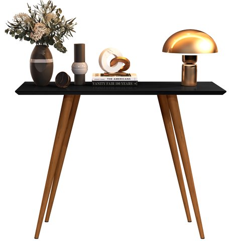 Aparador Buffet Sala Cantinho Café Pé Palito Madeira- Preto