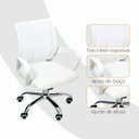 Ver imagem 7 de Kit 2 Cadeiras de Escritório Begonia Mesh Ergonômico Branco + E-book