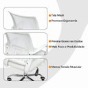 Ver imagem 6 de Kit 2 Cadeiras de Escritório Begonia Mesh Ergonômico Branco + E-book