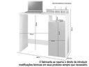 Ver imagem 2 de Escrivaninha 1 Porta Branco Ciranda Jcm