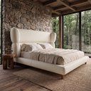 Ver imagem 2 de Cama Box Base King com Cabeceira Mochi 193x203 Estofada Orgânica Japonesa Linho Bege - Desk Design