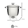 Rechaud Tramontina Allegra em Aço Inox Fundo Triplo com Fogareiro e Tampa de Vidro 7,8 L 65650684 - 3