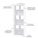 Ver imagem 5 de Estante para Livros Arco 10 Nichos Branco - Artely Móveis