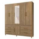 Ver imagem 2 de Guarda Roupa Casal Guarujá 6portas+4gavetas+espelho-demóbile:amendola Touch