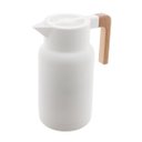 Ver imagem 1 de Garrafa Térmica Wood Fashion Branca Cabo Madeira Santorini 1 Litro - Viva Flor