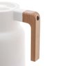 Garrafa Térmica Wood Fashion Branca Cabo Madeira Santorini 1 Litro - Viva Flor - 3