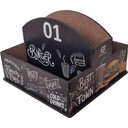 Ver imagem 1 de 25 Suportes Porta Guardanapos e Sachês de Mesa Mdf Burger para Lanchonete 1 Ao 25 Numerados