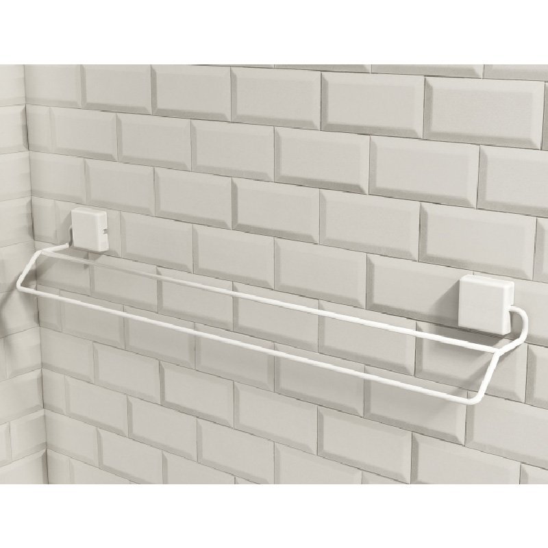 Porta Toalha Duplo - Linha Premium Decotec Branco - 2