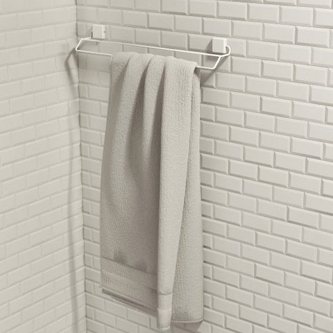 Porta Toalha Duplo - Linha Premium Decotec Branco