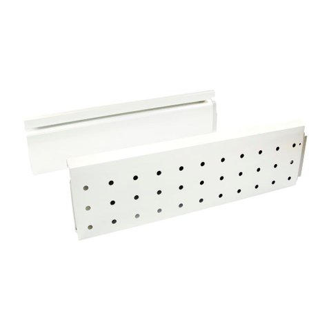 Painel Lateral Alumínio para Gaveta Alto Drawer Alta 199 X 550mm Branco Hafele 01 Par